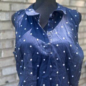 Polka Dot Collared Shirt